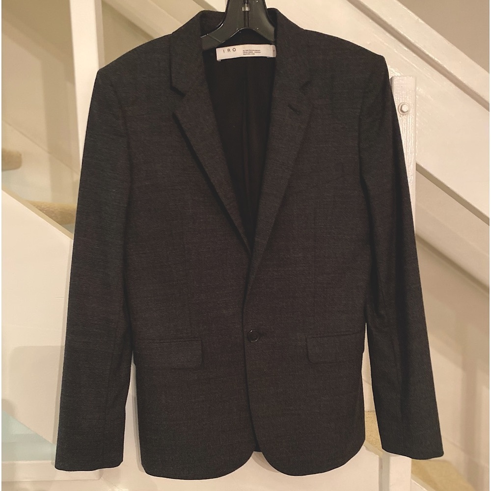 IRO CHARCOAL WOOL BLAZER